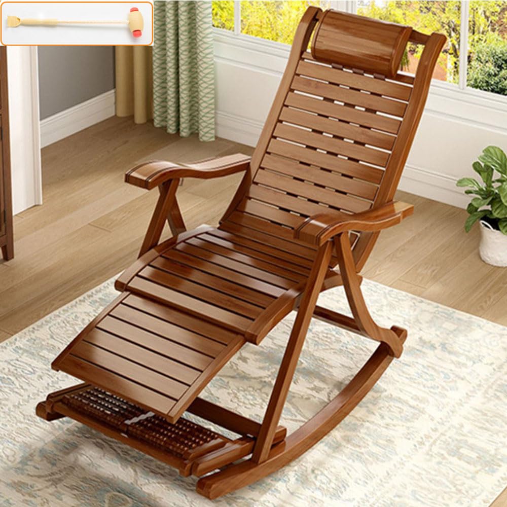 Amazon｜竹製ロッキングチェア 揺れる椅子 折りたたみ式 リラックス