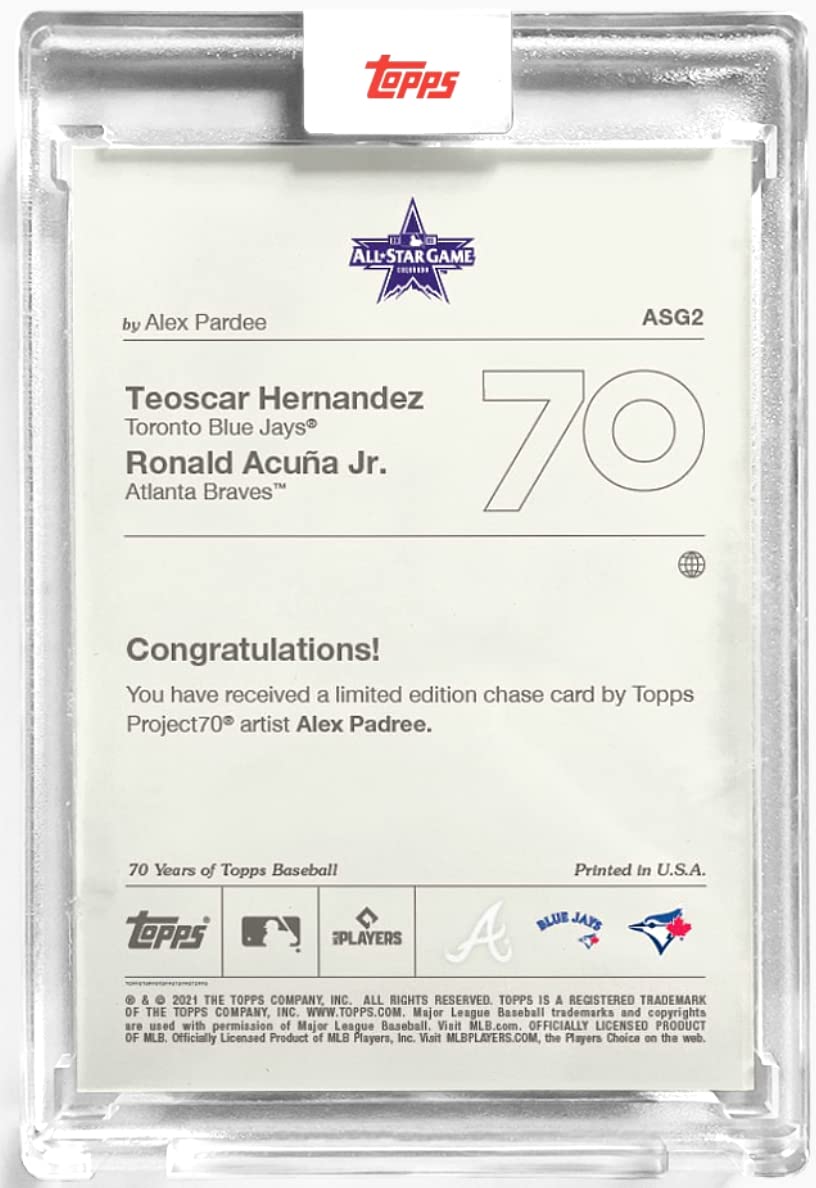 Amazon.com: 2021 Topps Project 70 Ronald Acuna Jr. and Teoscar