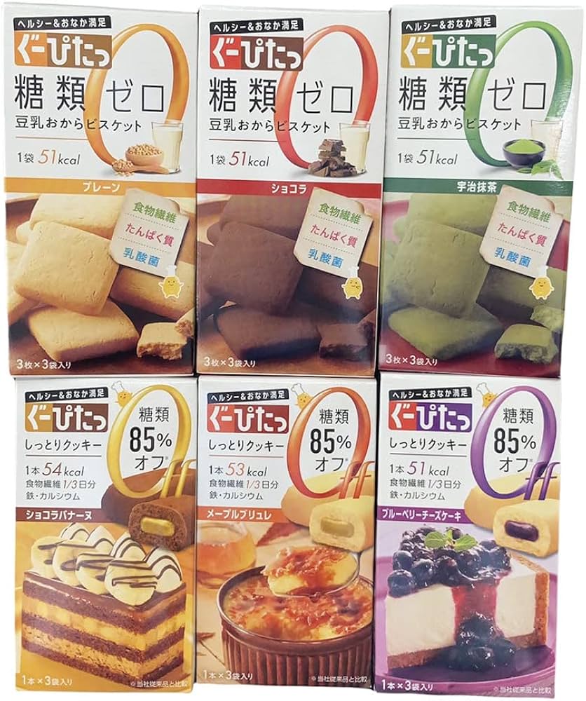 Amazon.co.jp: Naris Up ぐーぴたっ 6種セット 豆乳おからビスケット