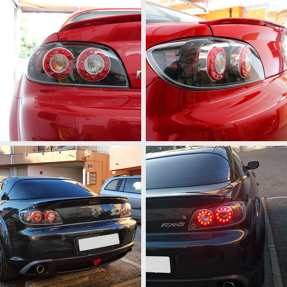 Amazon | VIPMOTOZ LEDテールライトランプアセンブリ 2004-2008 マツダ