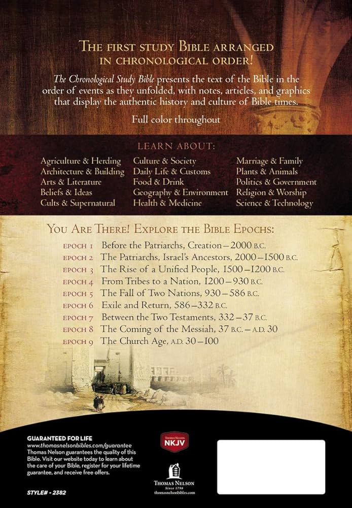 The Chronological Study Bible: New King James Version: Thomas