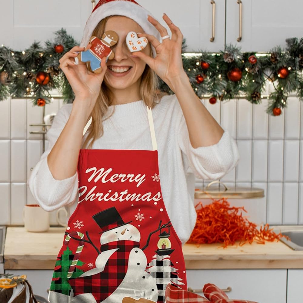 Amazon.co.jp: メリー クリスマス クッキング エプロン,メリー