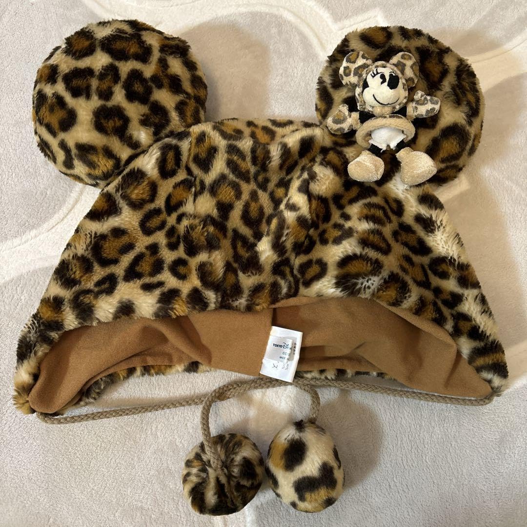 ミニー ヒョウ柄 ブラウン ファンキャップ セット ミニー ヒョウ柄