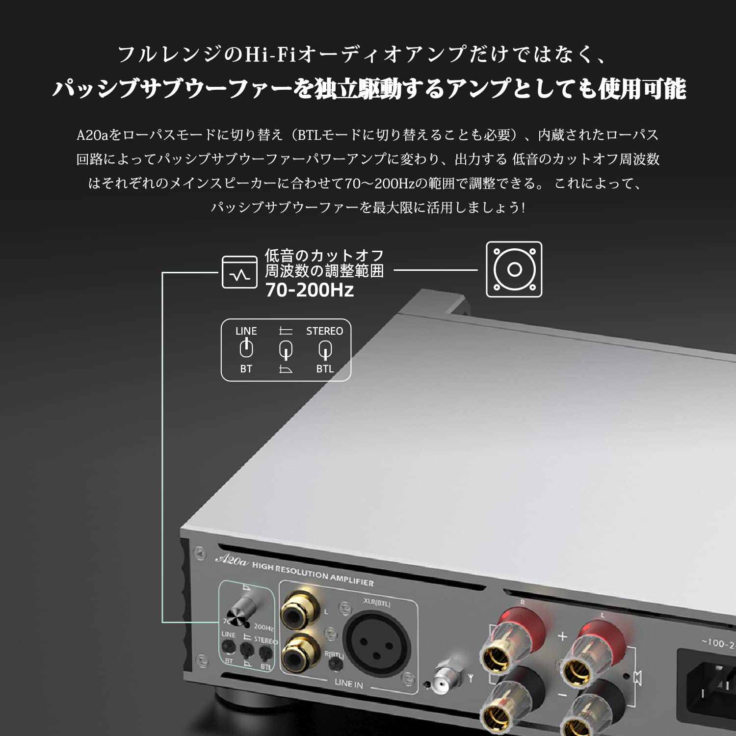 Amazon.co.jp: Sabaj A20a アンプ Bluetooth 5.0 パワーアンプ