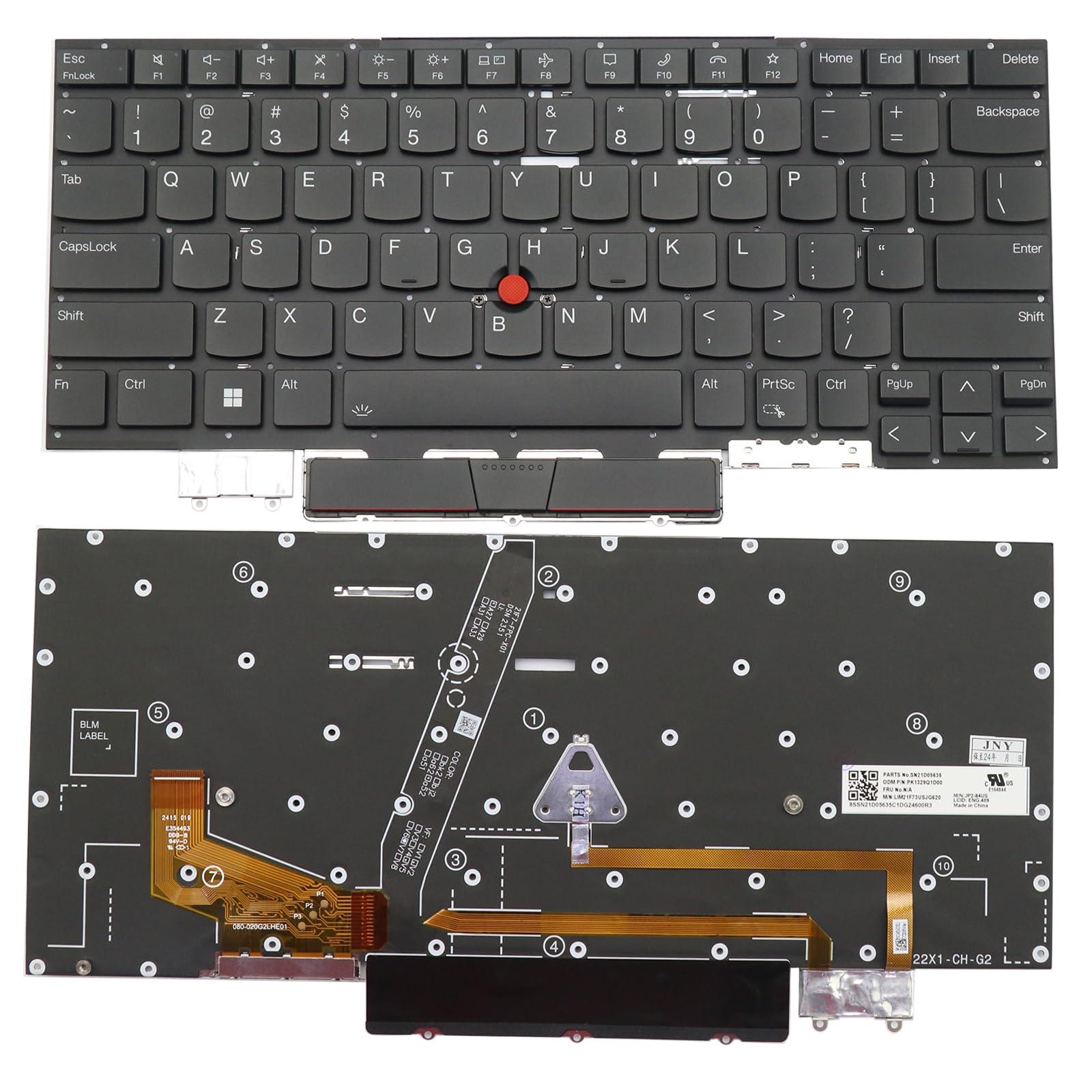 Amazon.co.jp: BestParts バックライト付きノートパソコンキーボード