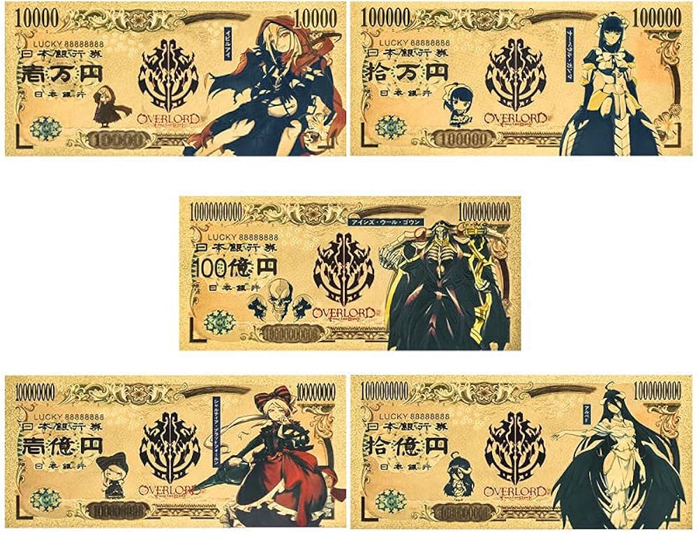 Amazon | YJacuing アニメ オーバーロード ゴールドコーティング 紙幣