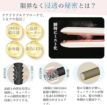 Amazon | Kiboer 超音波トリートメント ヘアアイロン 美髪ケア 髪質