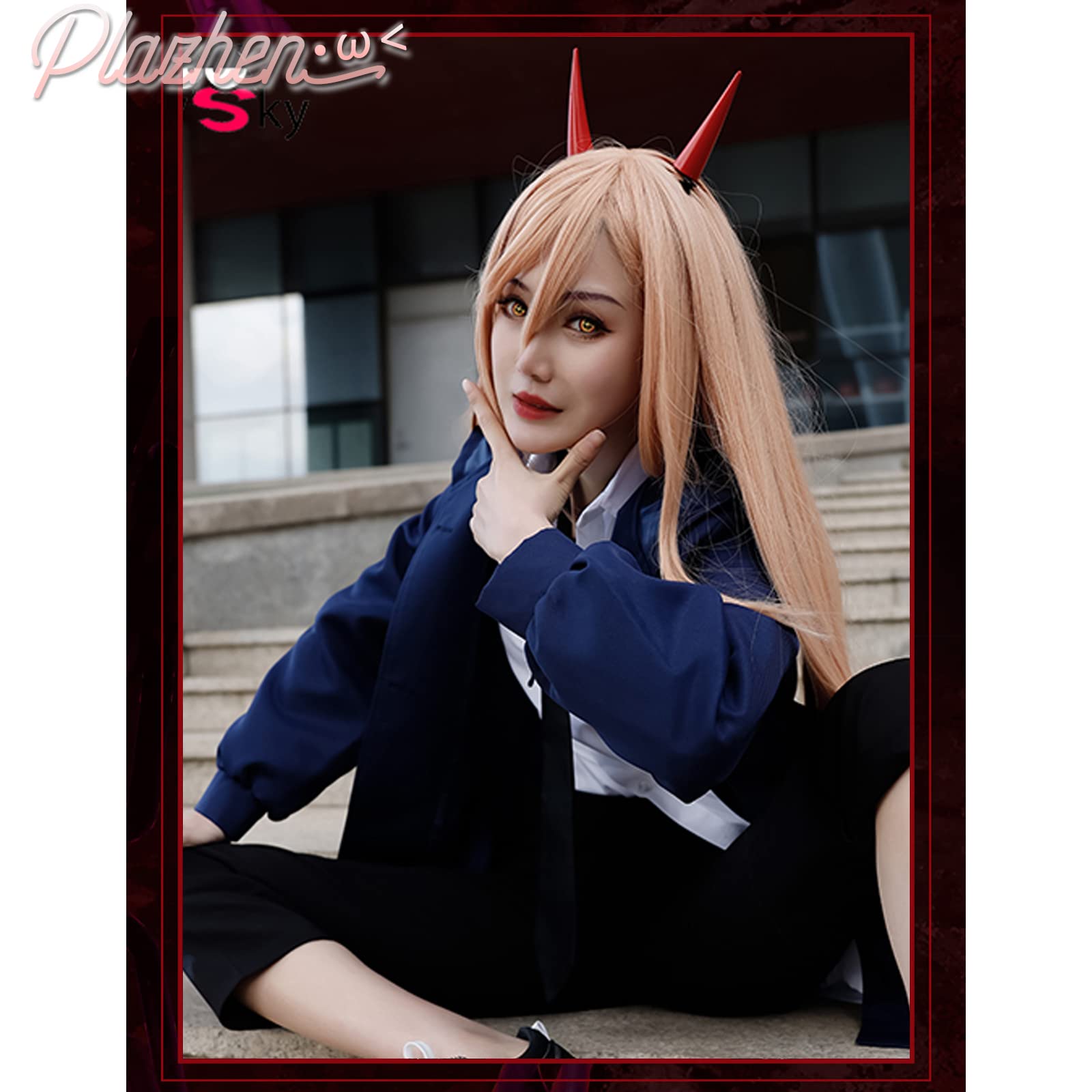 Amazon.co.jp: Plazhen パワー チェンソーマン パワー コスプレ衣装