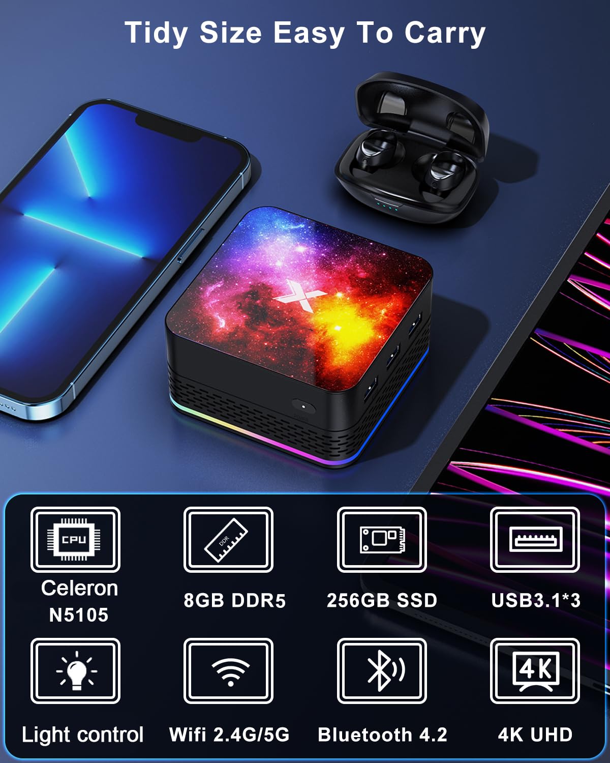 Mini PC Computers Alder Lake-N95 (up to 3.4GHz) 16GB RAM DDR5