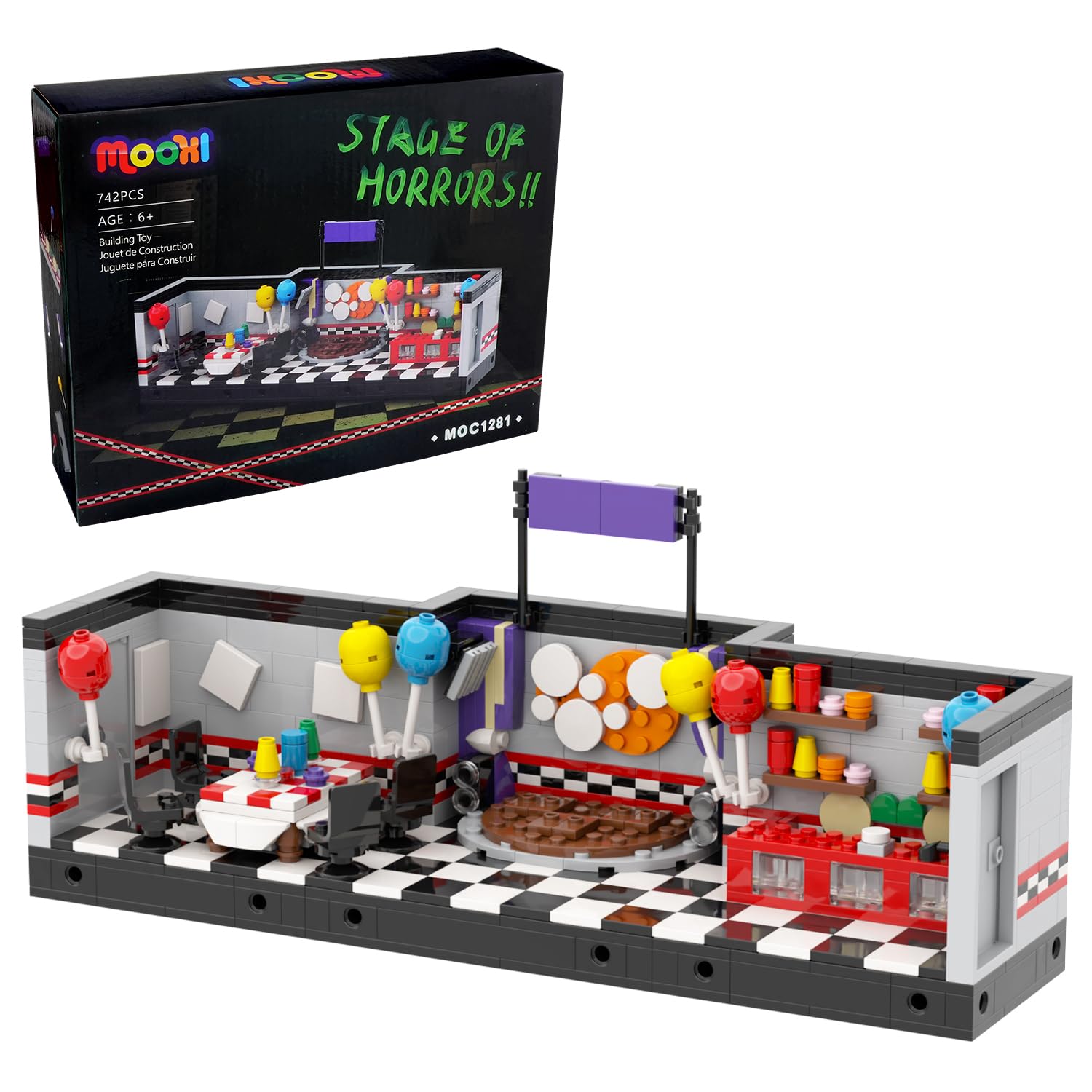 Amazon.com: MOOXI Five Nights Stage Building Blocks Toys,Classic