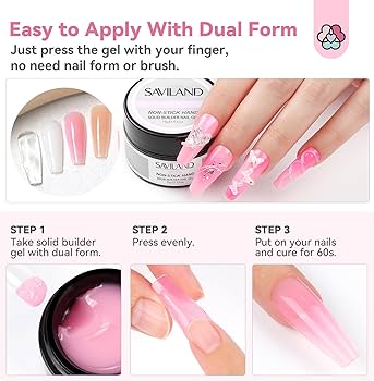 Amazon.com: SAVILAND Non Sticky Solid Builder Nail Gel Kit: 4