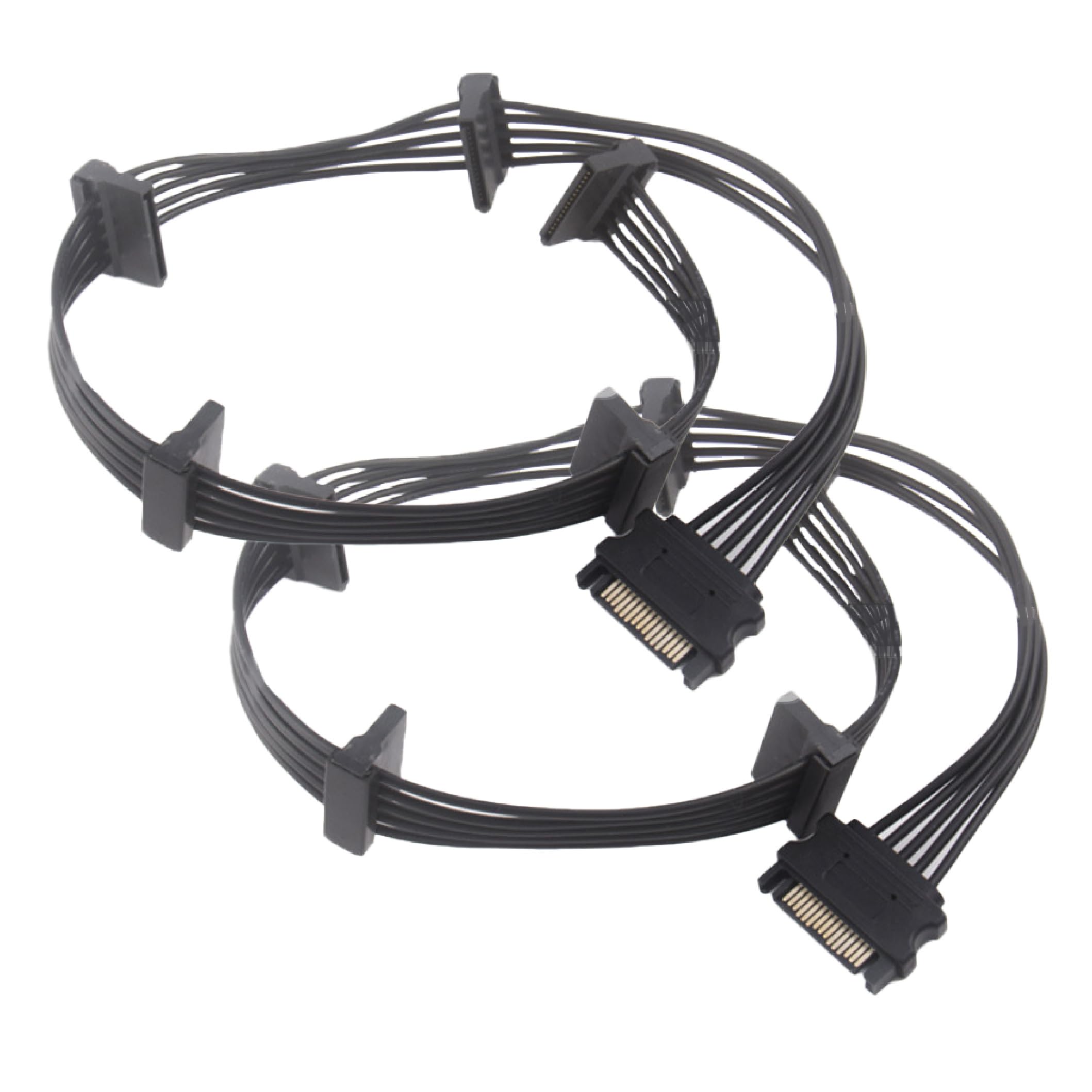 Amazon.co.jp: HAMILO 電源5分岐ケーブル 延長ケーブル 自作PC SATA 15