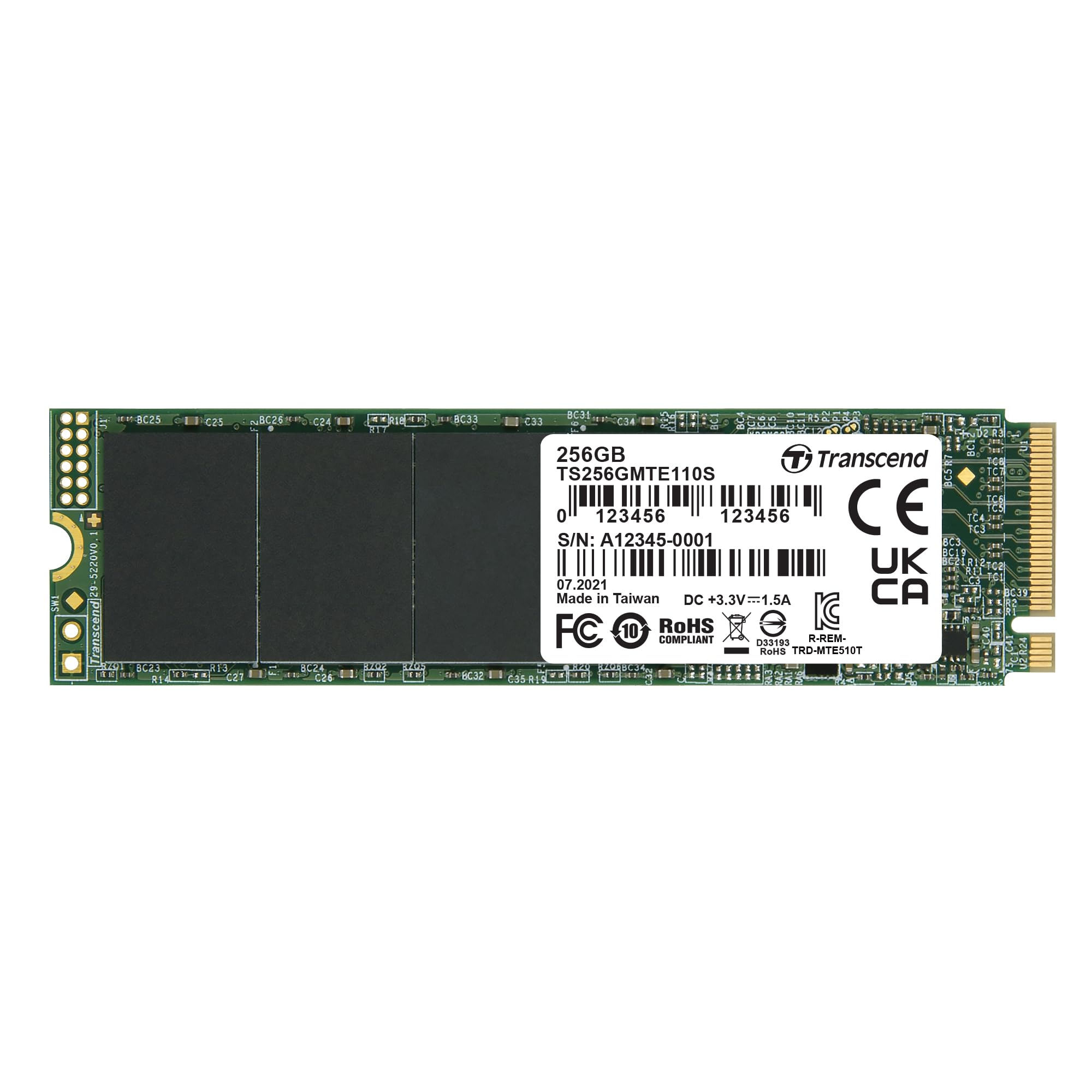 Amazon.com: Transcend MTE110 256GB M.2 2280 SSD, Up to 1,600 MB/s