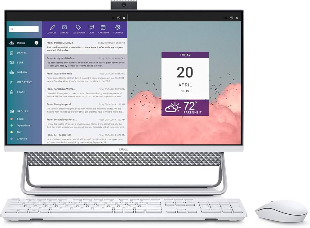 Dell Inspiron 5400 AIO 23.8 inches FHD Touch All in One, Intel