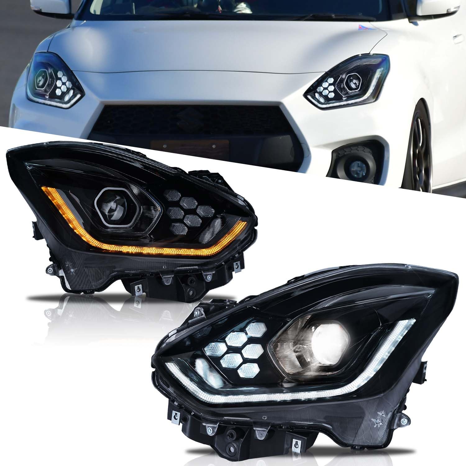 Amazon | Archaic スイフトスポーツ ZC33S ヘッドライト 純正LEDヘッド