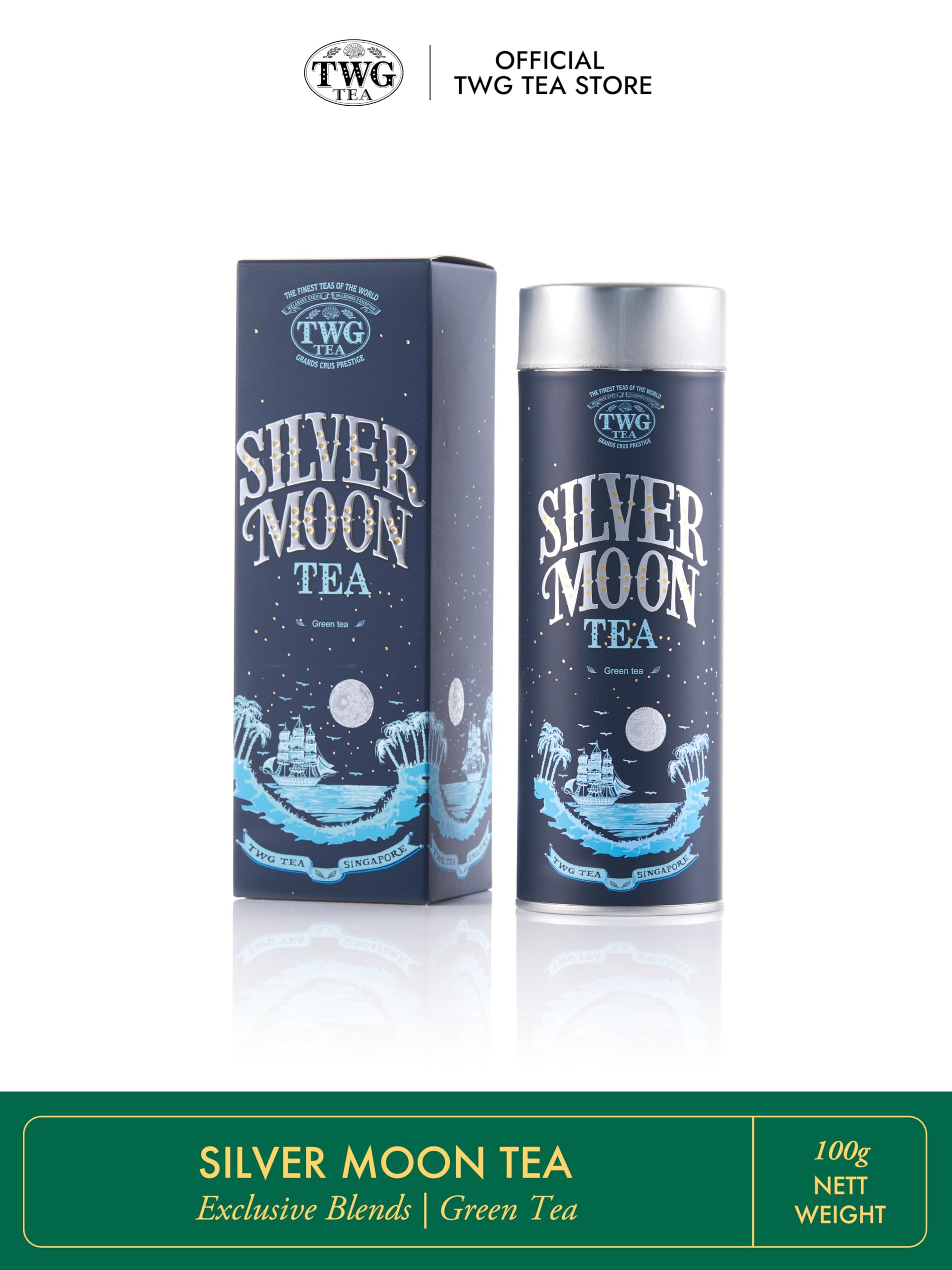 Amazon.co.jp: 【TWG Tea】Silver Moon Tea｜缶入り茶葉100g