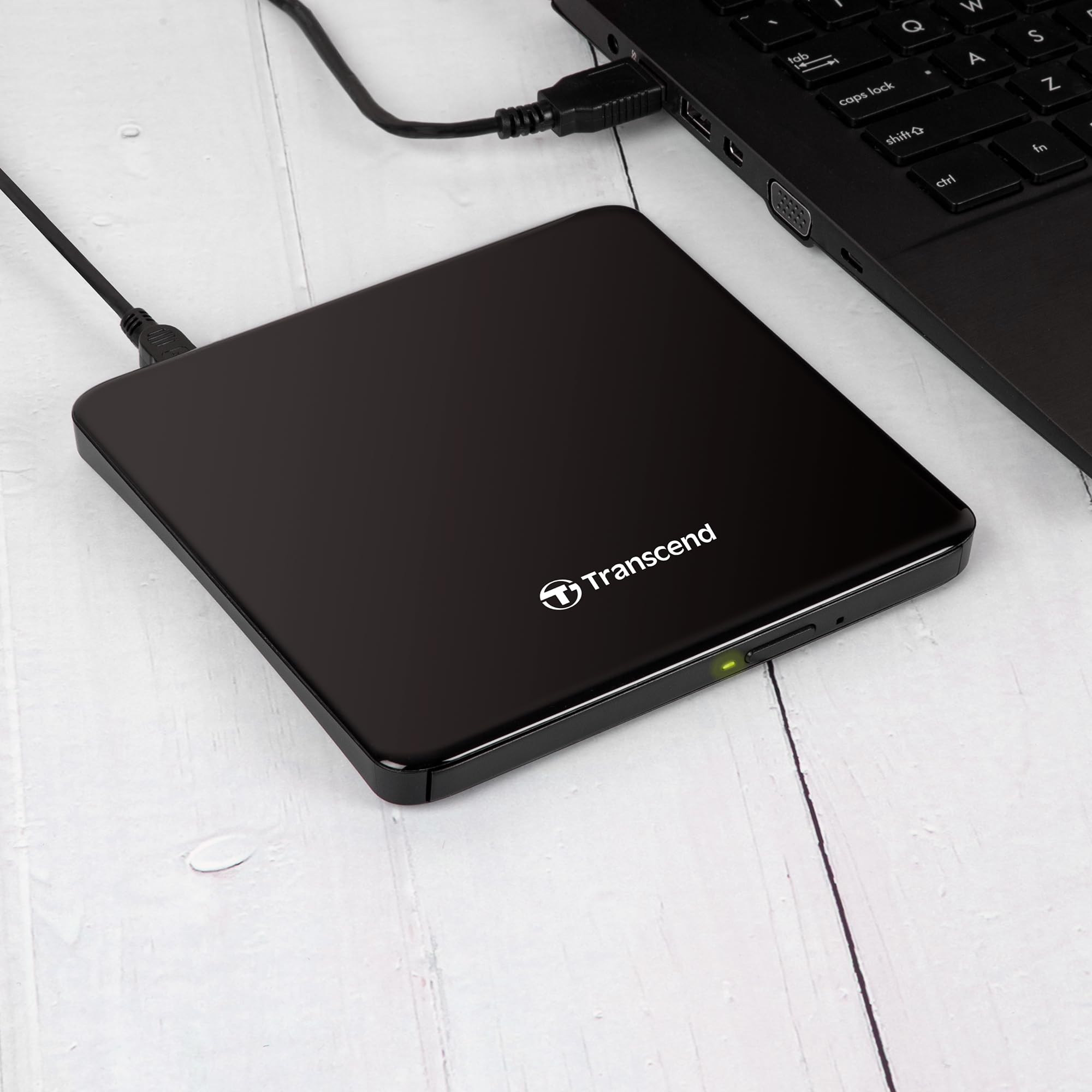 Transcend Information 8X Extra Slim Portable DVD Writer Optical