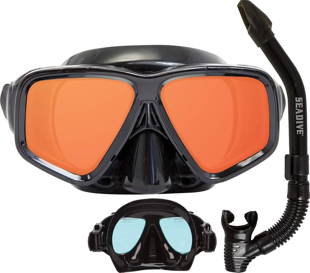 Amazon.com : Oceanways SeeSharp Mask and Snorkel Combo : Sports