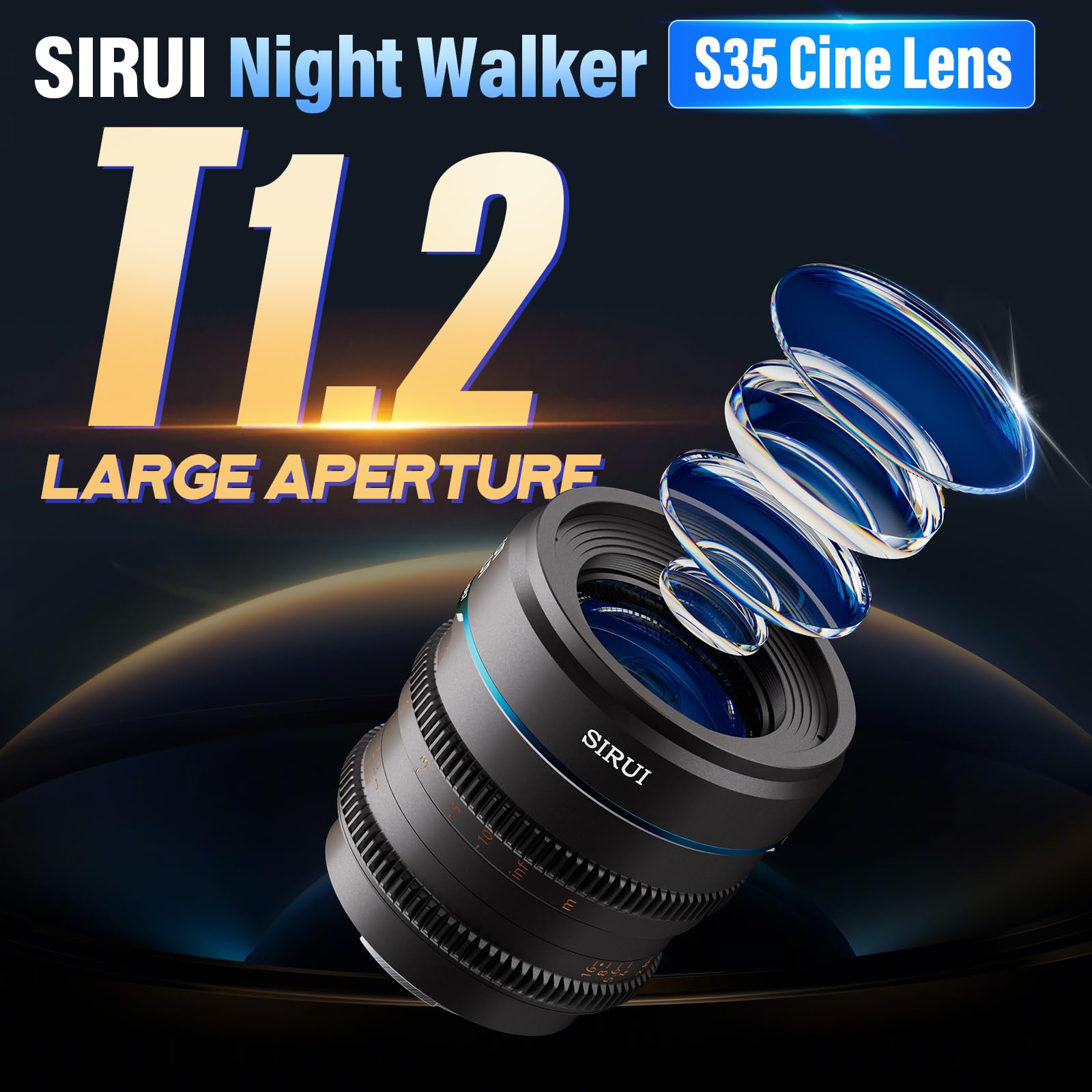 Amazon.com : SIRUI Night Walker 24mm S35 Manual Focus Cine Lens