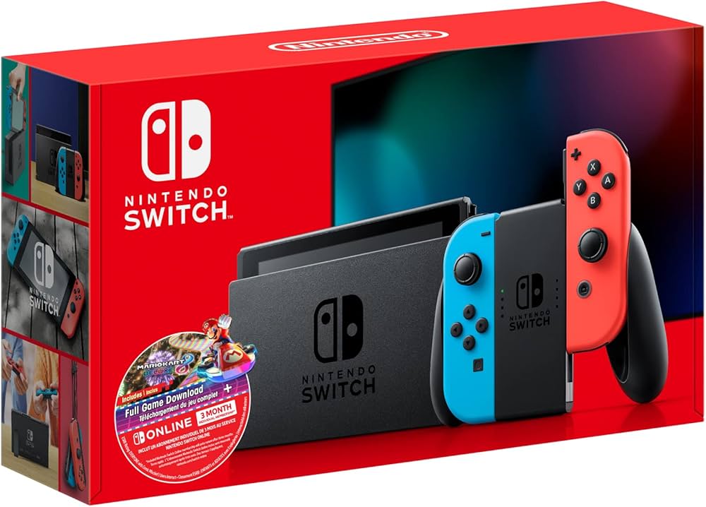 Nintendo Switch + Mario Kart 8 Deluxe + 3 Month Online Individual