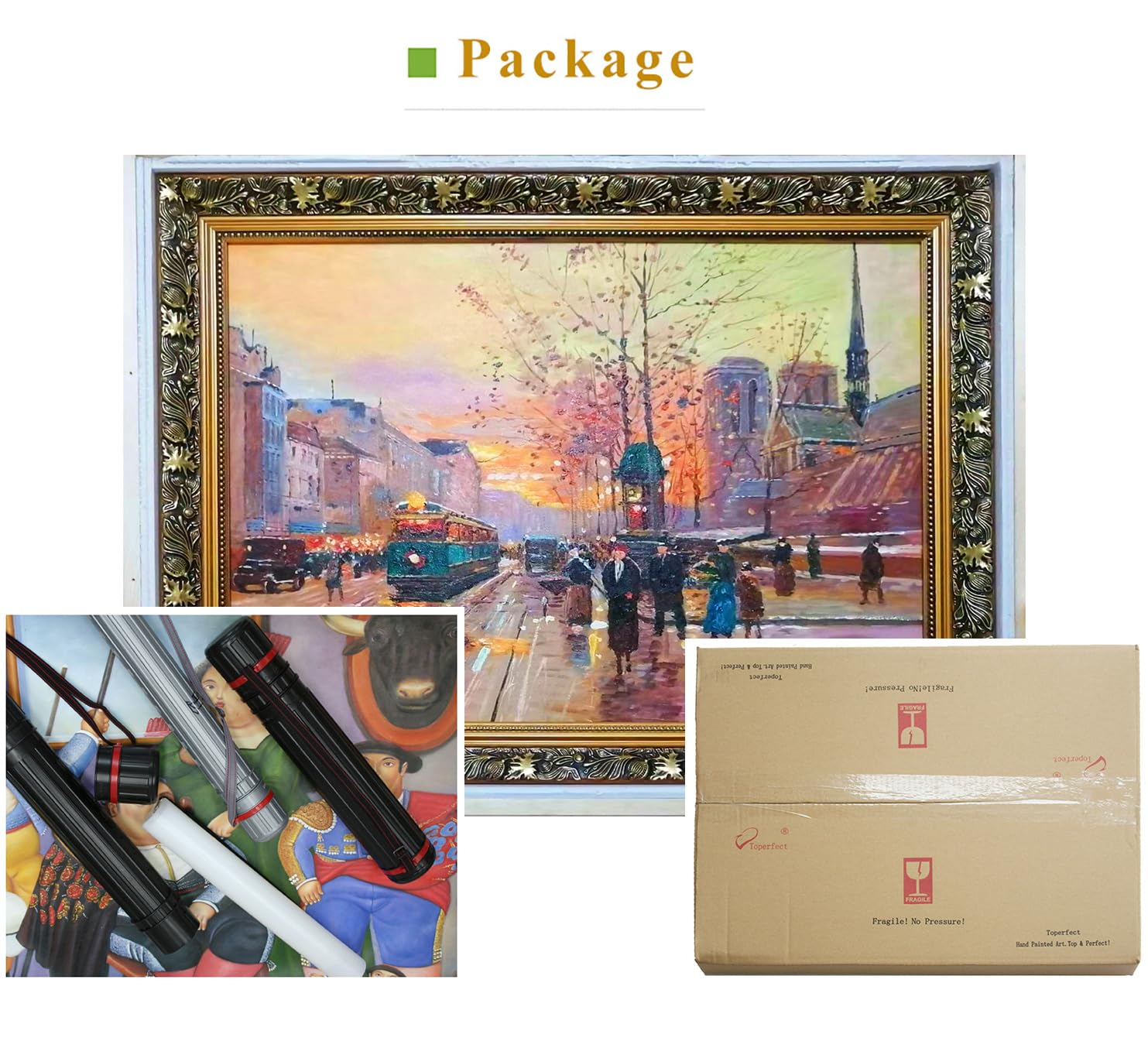 Amazon.co.jp: 19 枚の絵画 パリのストリート シーン パリのガッシュ