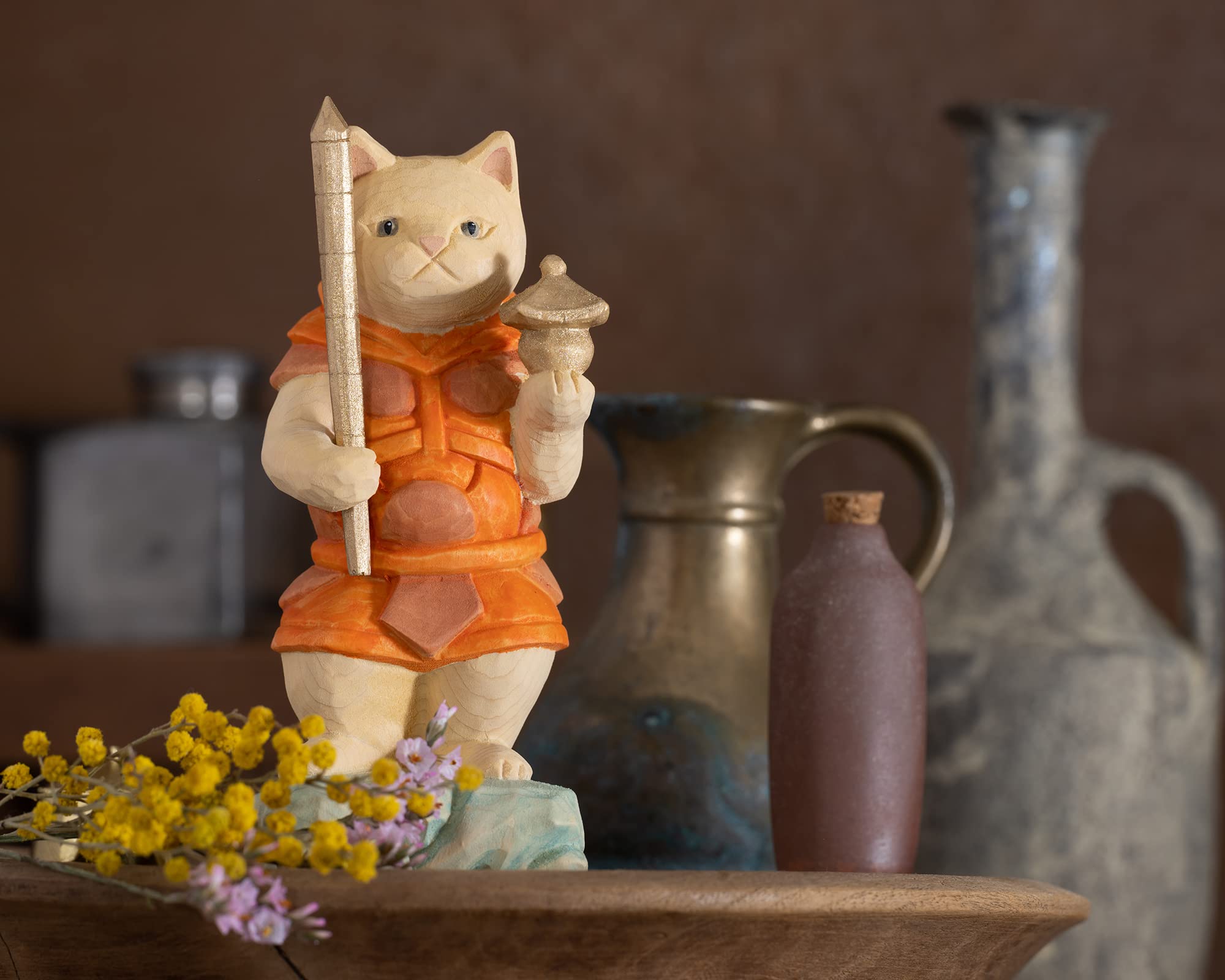 Amazon.co.jp: 猫buddha 猫福神 毘沙門天さま 仏屋さかい原型監修＿