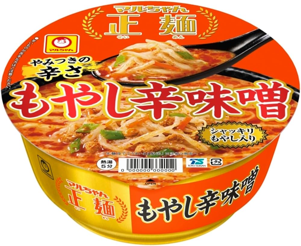 Amazon.co.jp: 東洋水産 マルちゃん正麺 カップ もやし辛味噌 161g×12