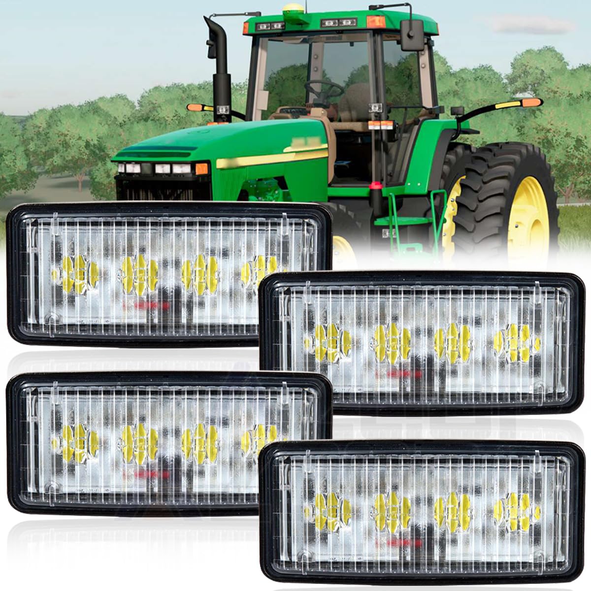 AZQOP LED Upper Cab Light RE306510 Replacement for Deere 8000