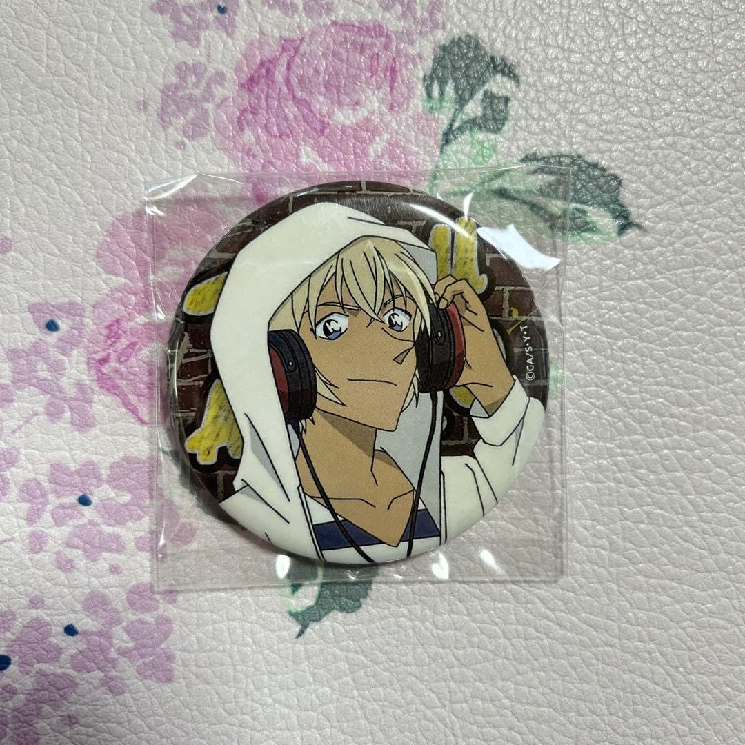 名探偵コナン 缶バッジ 安室透 ヘッドフォン 名探偵コナン 缶バッジ
