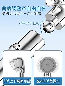 Amazon.co.jp: マイクロナノバブルシャワーヘッド[2024年手持ち式