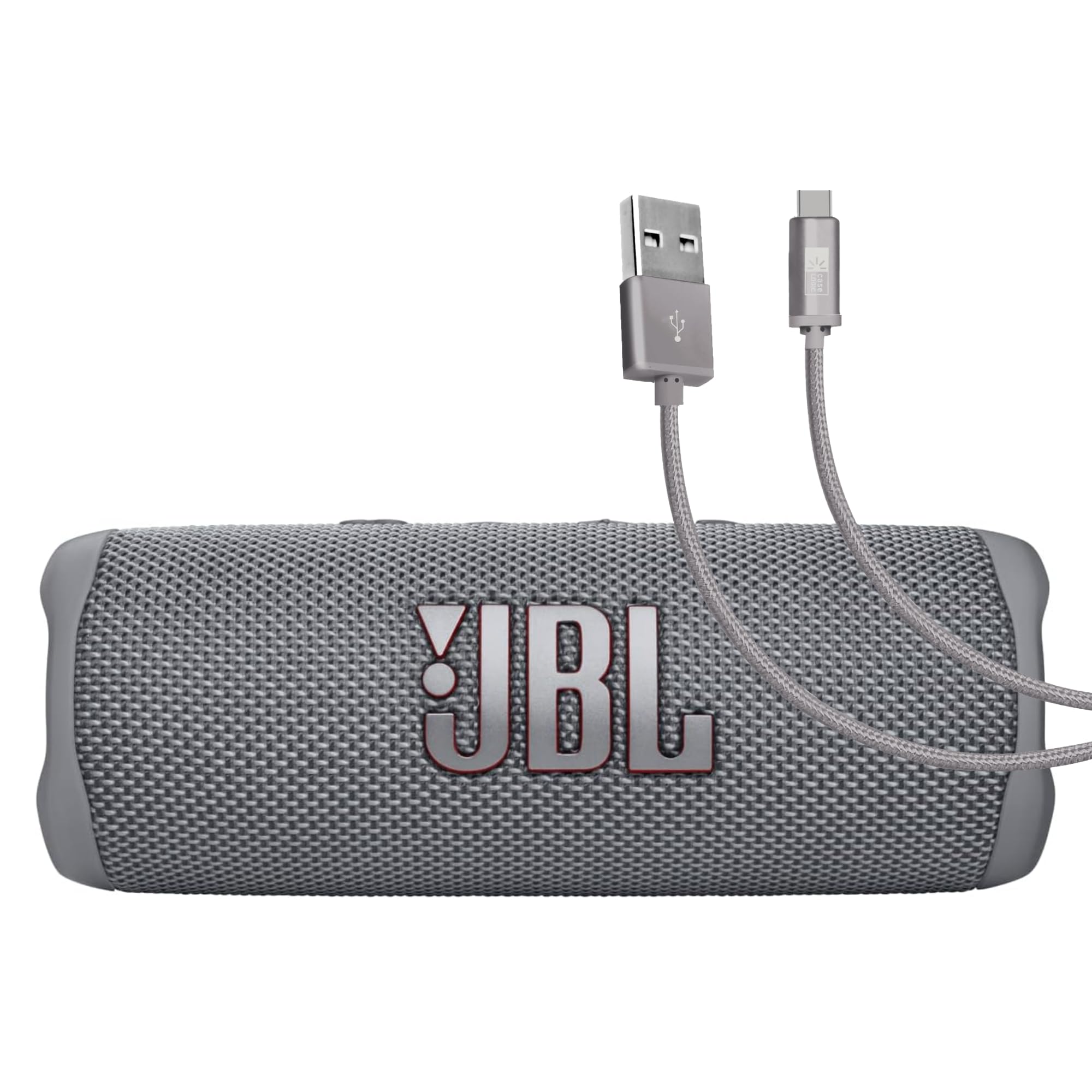 Amazon.com: JBL Flip 6 (Gray) + Bundle with Case Logic Braided USB
