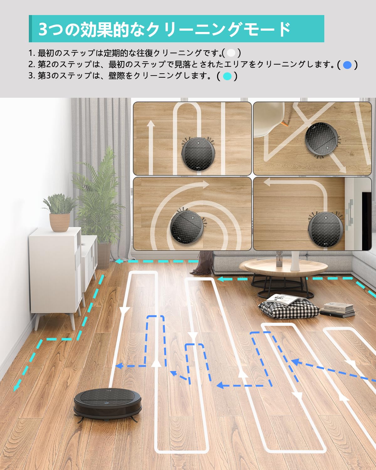 Amazon | Lefant ロボット掃除機 水拭き両用 3200Pa強力吸引 150分間