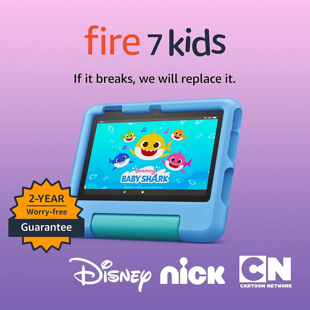 Amazon.com: Amazon Fire 7 Kids Tablet 16 GB 2-Pack (Blue and