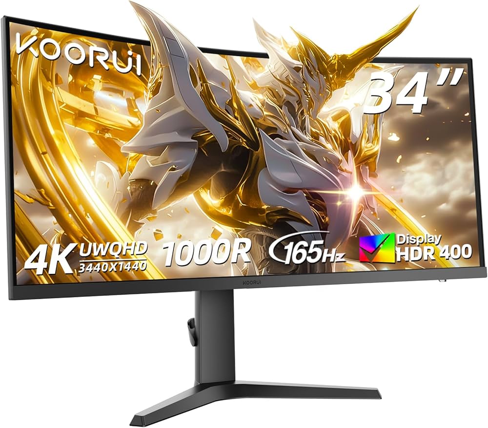 Amazon.co.jp: KOORUI 34インチ モニター ウルトラワイドモニター 湾曲