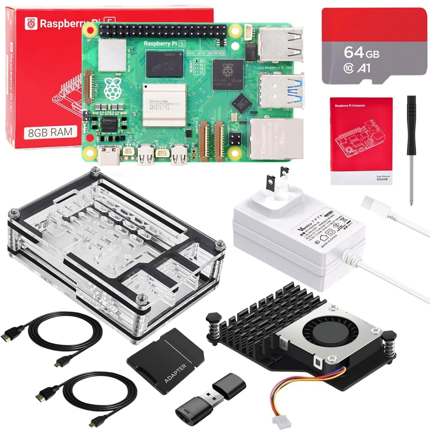 Amazon.co.jp: Vesonn Raspberry Pi 5 Starter Kit 技適済み Raspberry