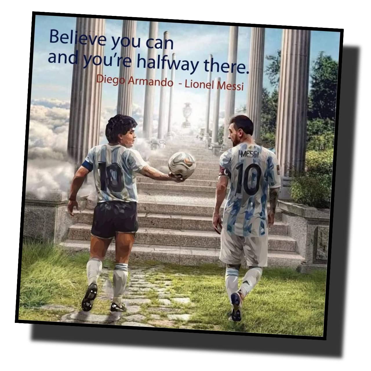 Amazon.co.jp: Praline Art Frame リオネル・メッシ & ディエゴ