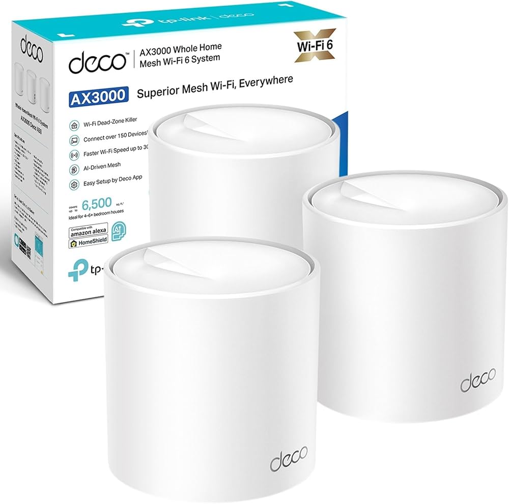 TP-Link Deco X50(3-pack) AX3000Mbps Mesh WiFi 6 System, AI-Driven