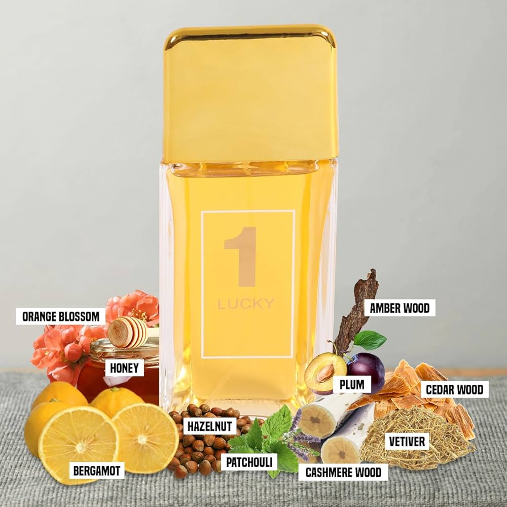 Amazon.com : Lucky 1 Eau de Toilette for Men Fresh Fruity Woody