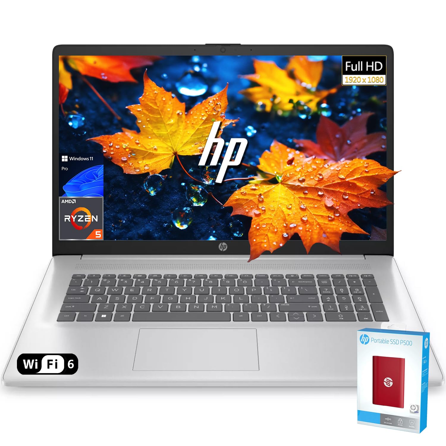 Amazon.com: HP 17 inch Laptop, AMD Ryzen 5 7430U 6-core Processor