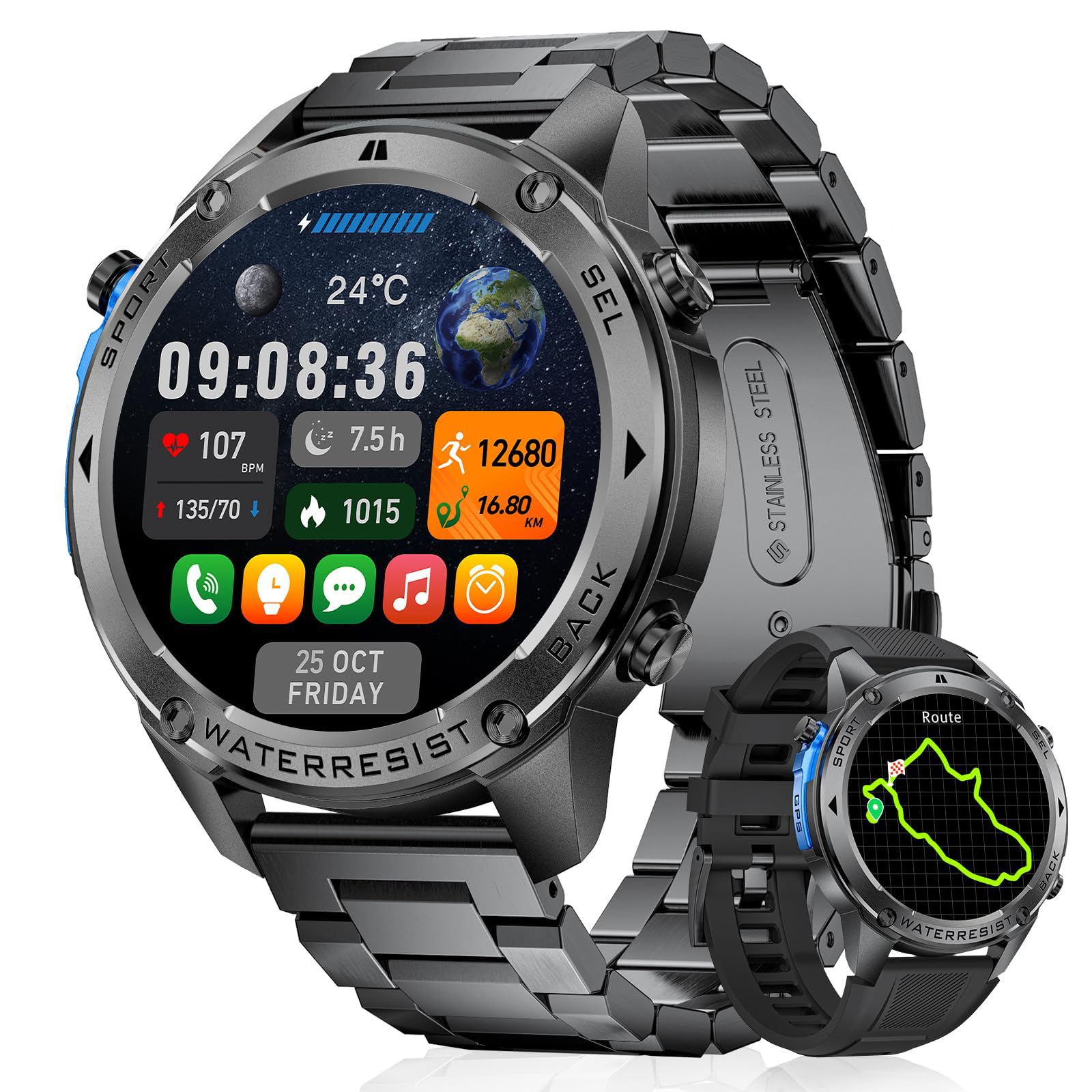 Amazon.com: BRUBOSES GPS Smart Watch for Men Military Rugged