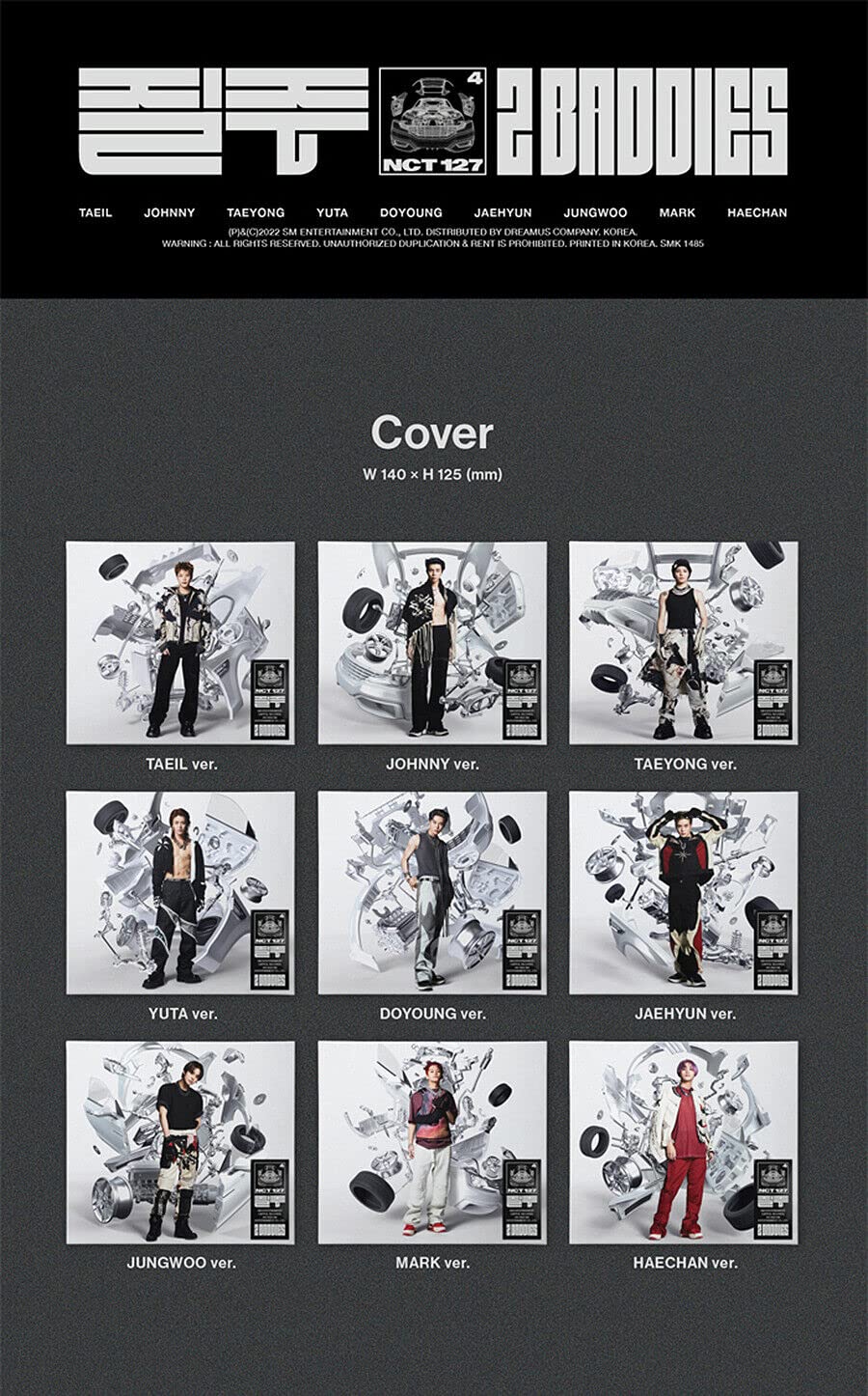 Amazon.com: ( Digipack Ver. ) NCT 127 질주 2 BADDIES 4th Album