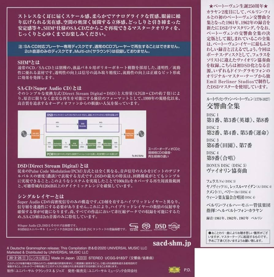 Amazon.co.jp: ベートーヴェン: 交響曲全集 (初回生産限定盤)(SHM