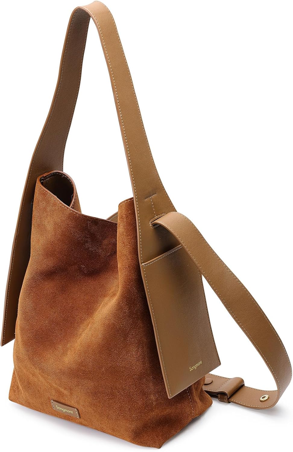 Amazon | [Songmont] Drippy トートバッグ メンズ 本革 スエードバッグ