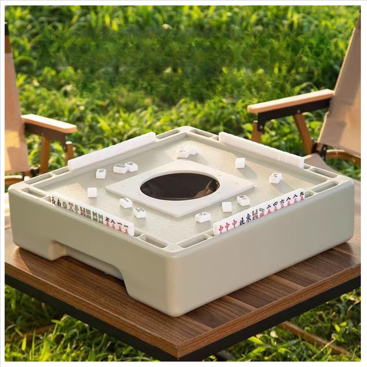 Amazon | Zosyfex ポータブル無動力ミニ麻雀機 麻雀テーブル｜いつでも