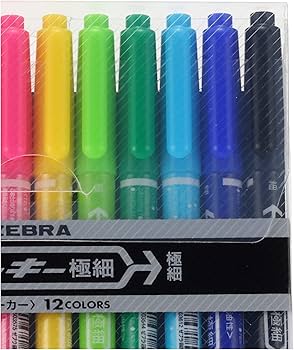 Amazon.co.jp: Zebra Mackie, Extra Fine, Set of 12 Colors, MCF-12C