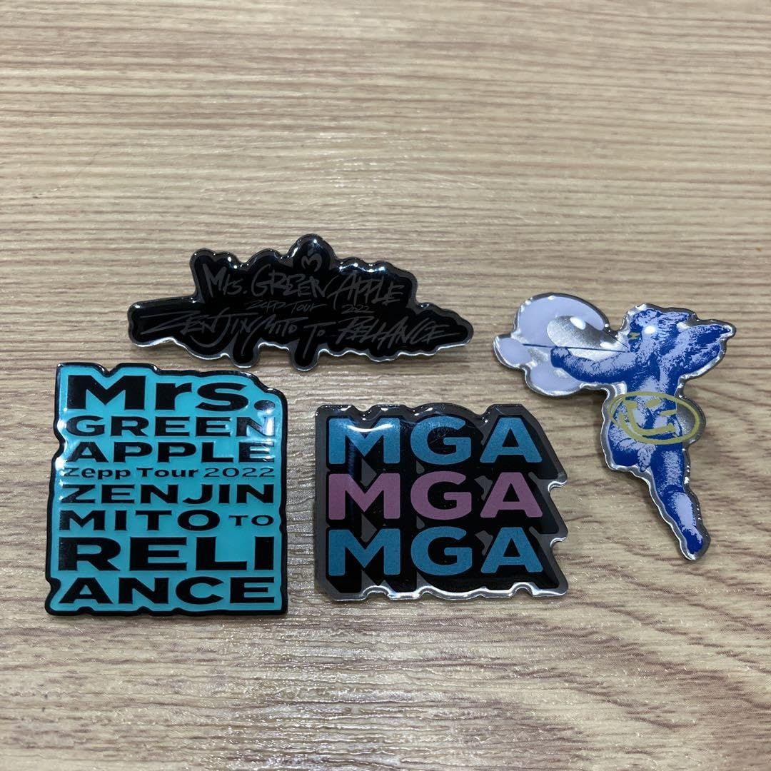 Amazon | Mrs. GREEN APPLE 4点セット ミセス グッズ ピンバッジ 4種