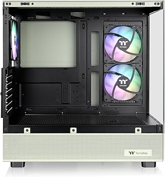 View 270 Plus TG ARGB Matcha Green Mid Tower E-ATX Case; 3x120mm