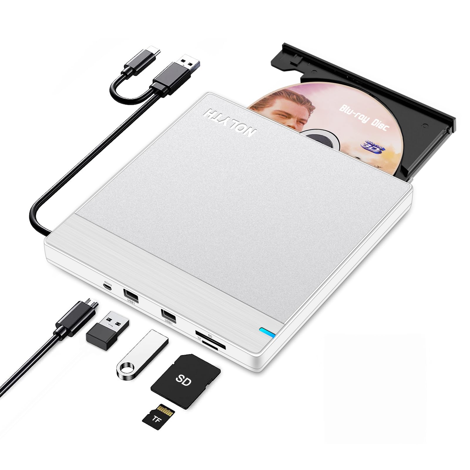 Amazon.com: NOLYTH External Blueray/DVD Drive, Portable Bluray