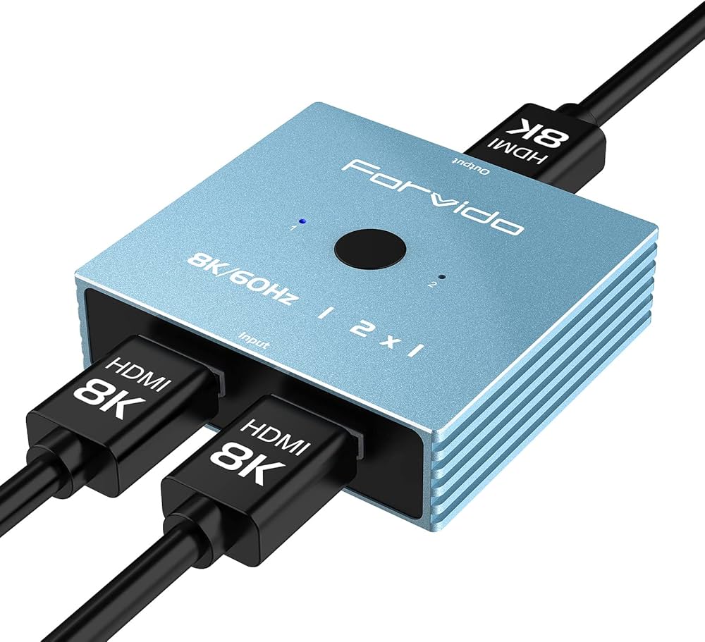 Amazon.com: 8K HDMI Switch 2 in 1 Out, HDMI Splitter Switch 1 in 2