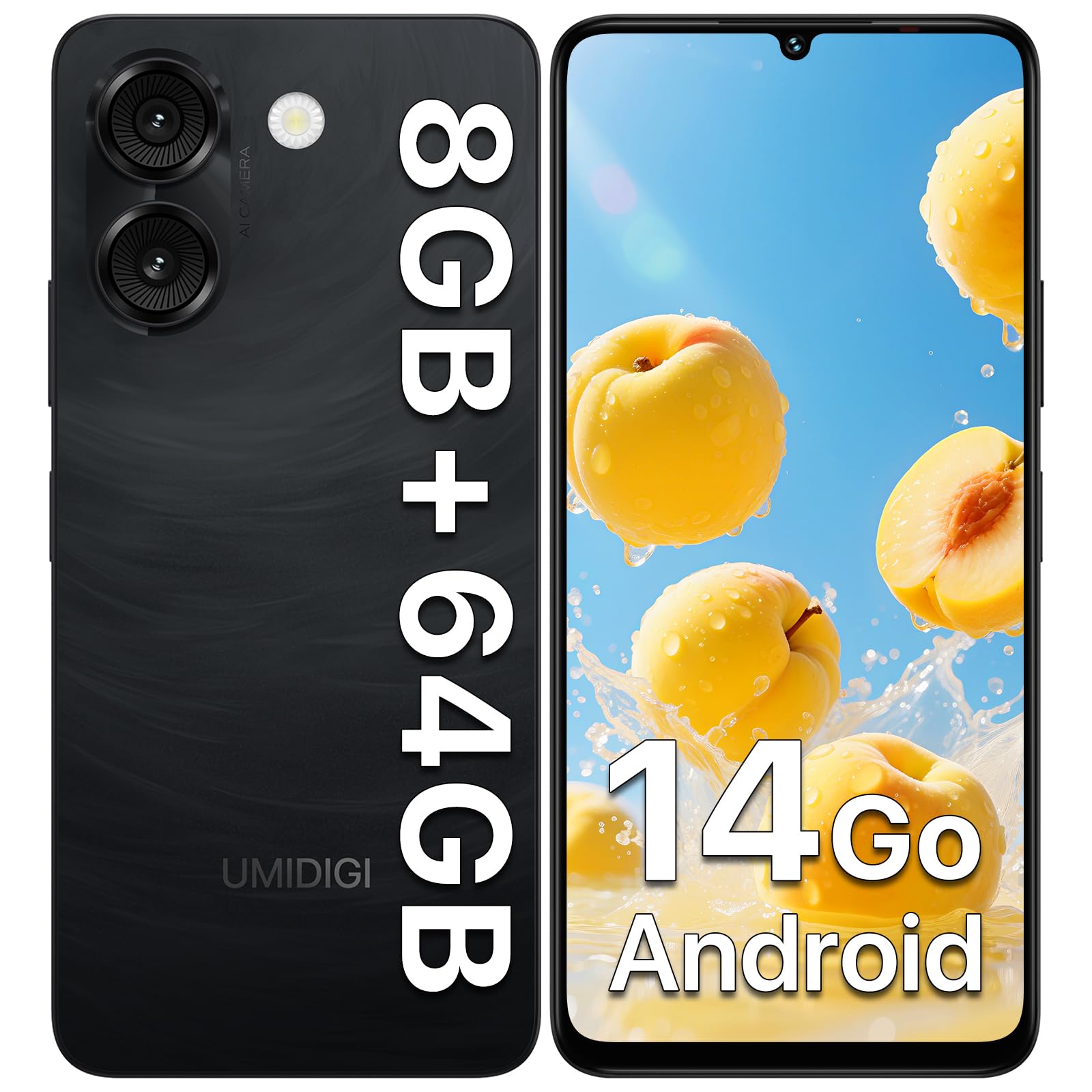 Amazon | UMIDIGI G9A simフリー スマホ 本体 Android 14 Goシステム